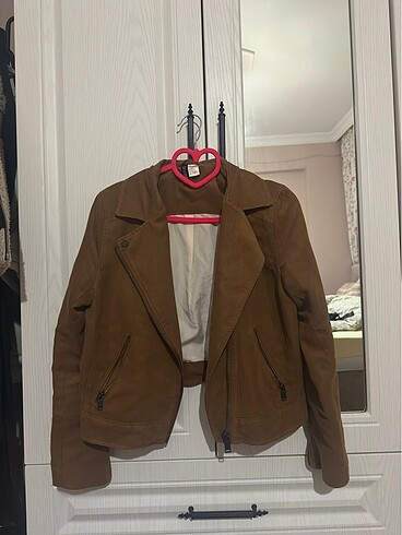 m Beden camel Renk H&M taba rengi ceket, süet M beden