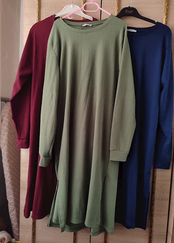 Kadın Uzun Kollu Salaş Uzun Elbise - Görsel 2