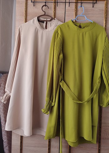 Kadın Haki ve Bej Uzun Kollu Piliseli Takım - Görsel 3