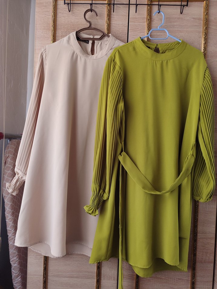 Kadın Haki ve Bej Uzun Kollu Piliseli Takım - Görsel 3