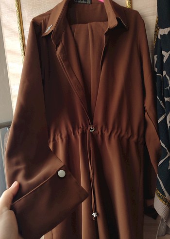 Drapeli Camel Kadın Takım Elbise - Görsel 4