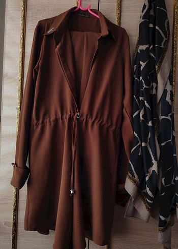 Drapeli Camel Kadın Takım Elbise - Görsel 3