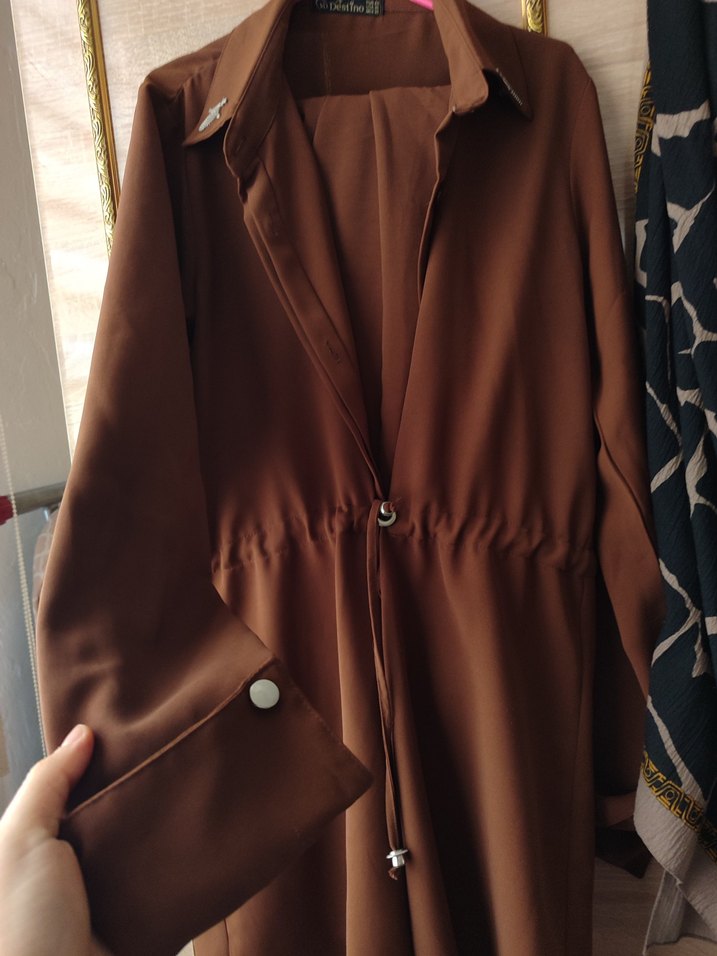 Drapeli Camel Kadın Takım Elbise - Görsel 4