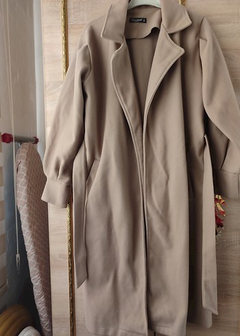 Bej Uzun Kadın Trençkot - Görsel 2