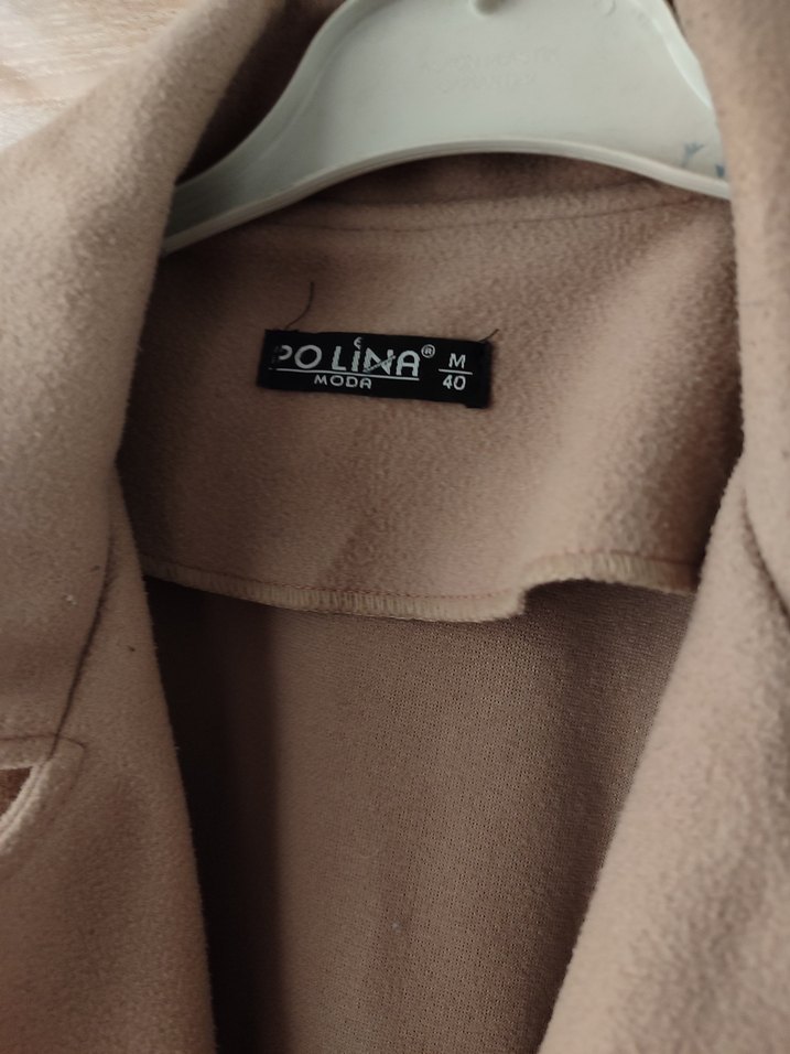 Bej Uzun Kadın Trençkot - Görsel 4