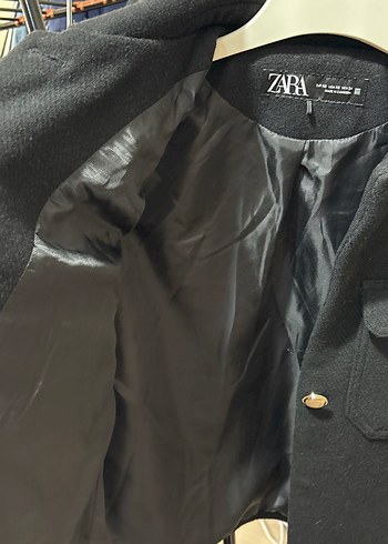 Zara Zara Siyah Mini Kadın Kaban