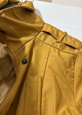 Düğmeli Sarı Midi Kadın Ceket - Görsel 5