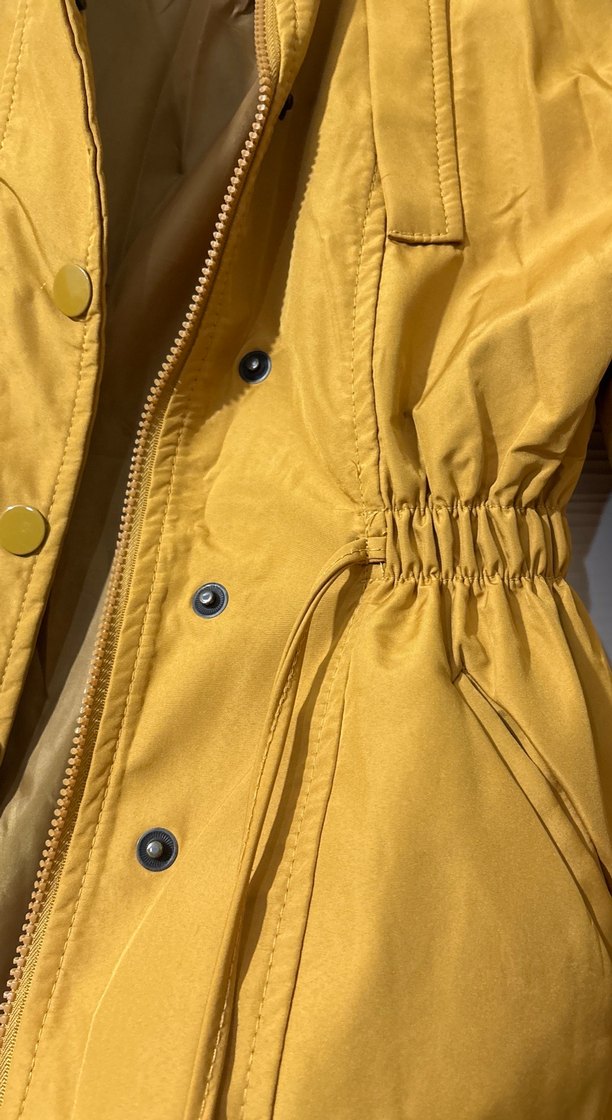 Düğmeli Sarı Midi Kadın Ceket - Görsel 2