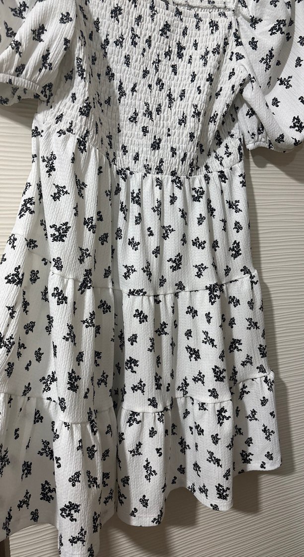 Gri Desenli Mini Kadın Elbise - Görsel 3