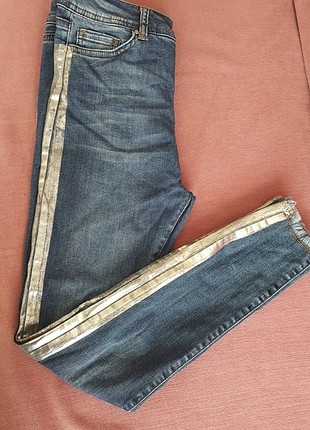 Yandan şeritli spor Kot pantolon