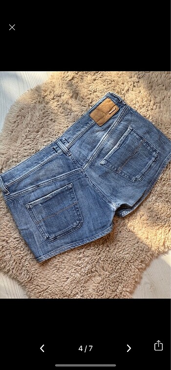 s Beden Diesel Y2k düşük bel denim şort