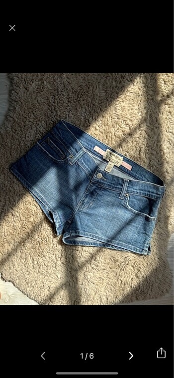 Y2k düşük bel denim şort Abercrombie