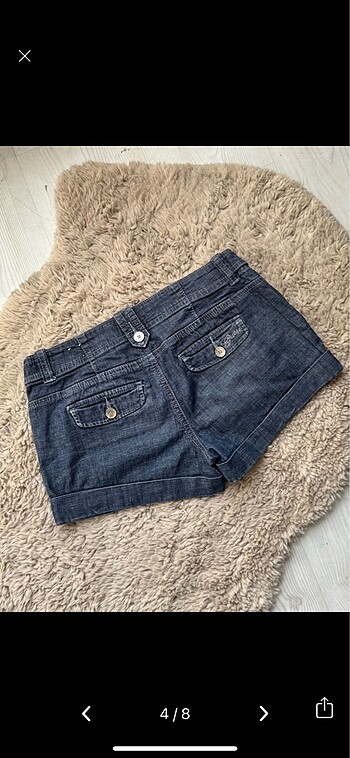Guess Y2k guess düşük bel denim gri şort