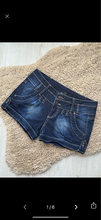 Y2k düşük bel denim şort