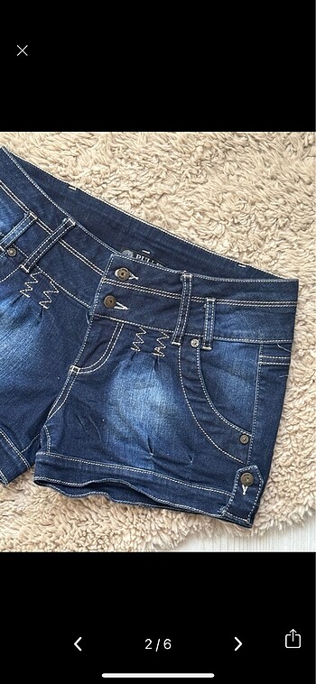 American Vintage Y2k düşük bel denim şort