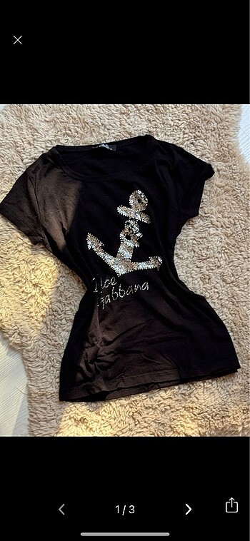 Y2k dolce gabbana pullu üst bluz