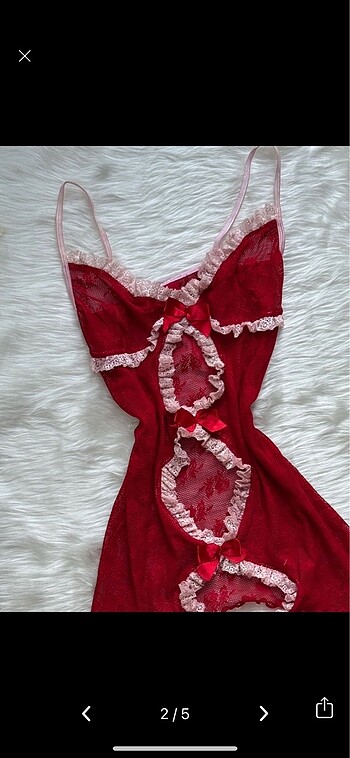 Victoria s Secret Y2k lolita çilek bluz gecelik