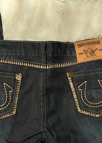 True Religion Y2k Dusuk Bel True Religion Koyu Mavi Denim Jean