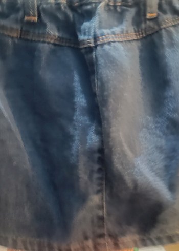 Düğmeli Mavi Denim Mini Etek - Görsel 2