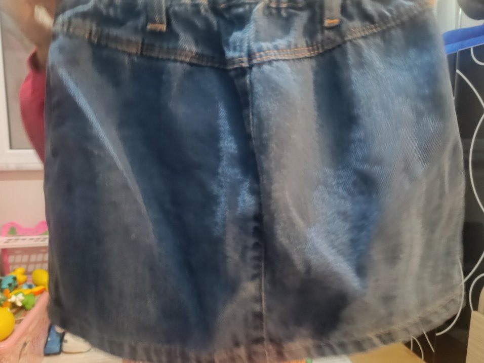 Düğmeli Mavi Denim Mini Etek - Görsel 2