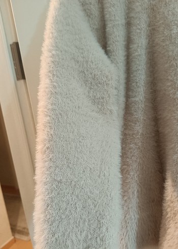 Bej Kadın Örgü Rahat Sweatshirt - Görsel 3