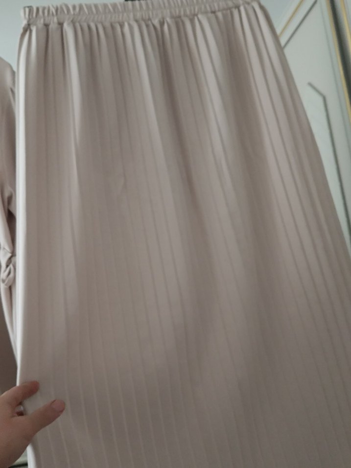 Bej Piliseli Kadın Uzun Takım - Görsel 3