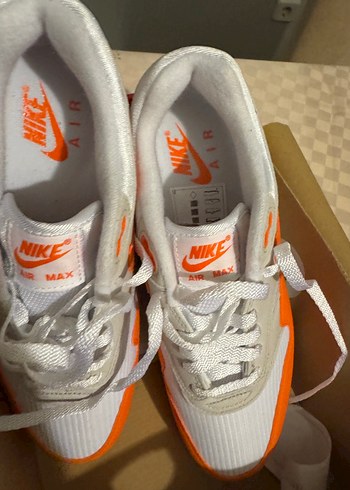 Beyaz Turuncu Nike Air Max Kadın Spor Ayakkabı