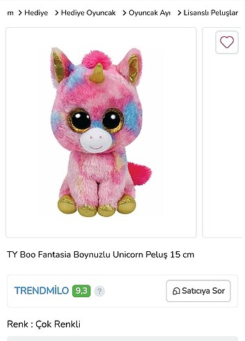  Beden Renk Boynuzlu unicorn
