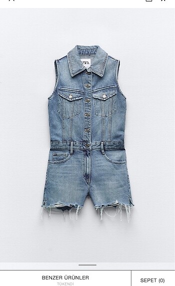 xs Beden mavi Renk Zara jean tulum