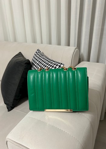 Yeşil Deri Kadın Çanta - Görsel 2