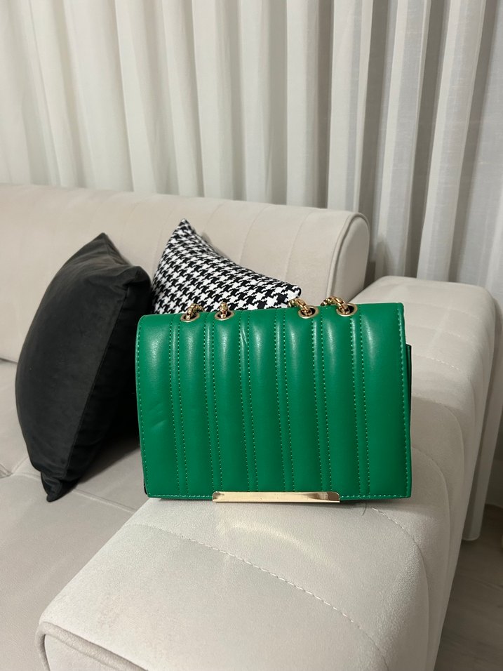 Yeşil Deri Kadın Çanta - Görsel 2