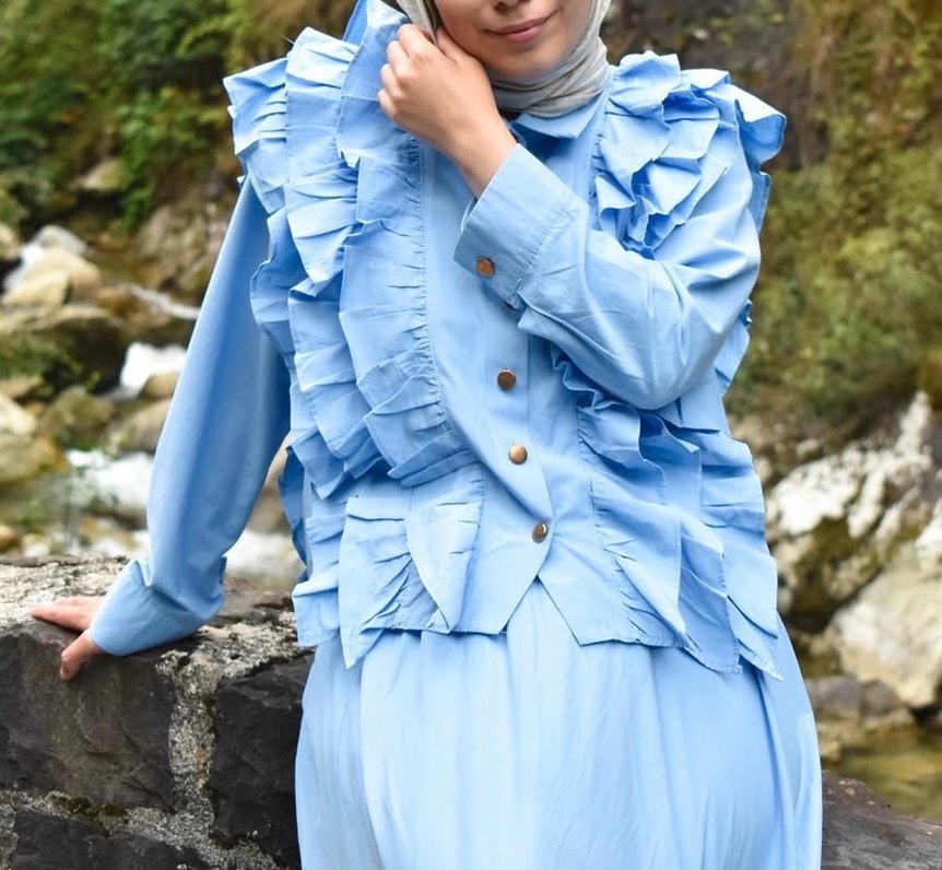 Bebe mavisi etekli takım - Görsel 3