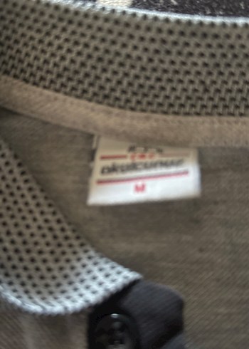 m Beden Gri Baskılı Düğmeli Polo Tişört Muallim Naci Anadolu lisesi