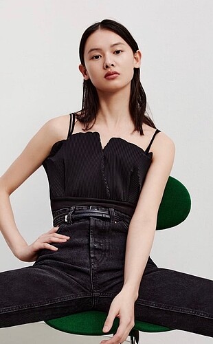 Zara drapeli crop top