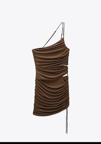 Zara Zara asimetrik drape elbise