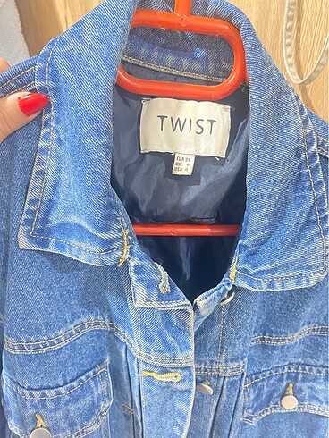 34 Beden Twist bomber ceket kot ceket mont