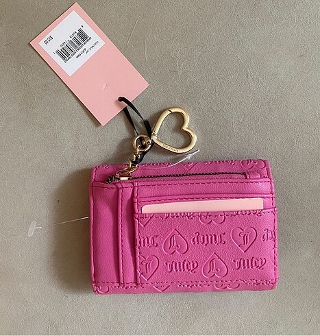 Juicy Couture Orjinal Juicy Couture pembe cüzdan