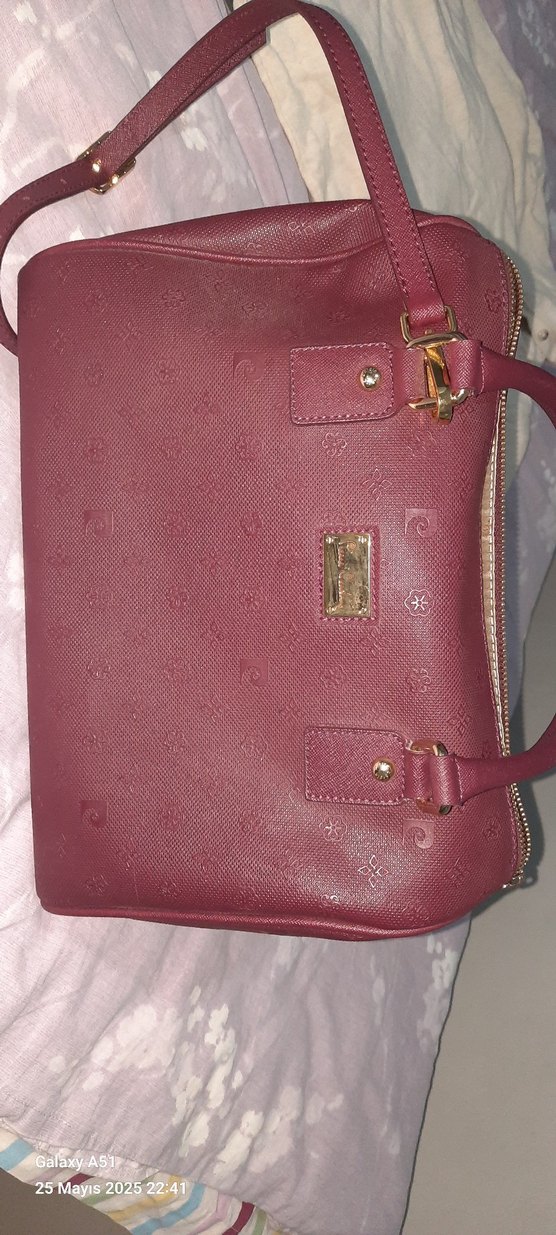 Bordo Deri Kadın Çanta - Görsel 2