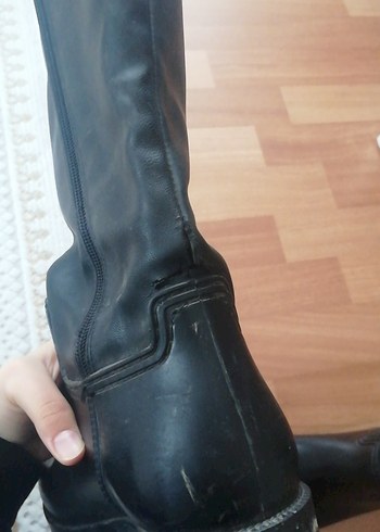 Siyah Deri çizme bot - Görsel 5
