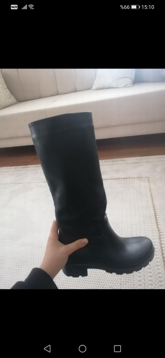 Siyah Deri çizme bot - Görsel 4