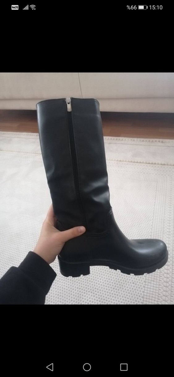 Siyah Deri çizme bot - Görsel 3