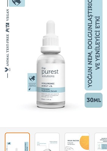 The Purest Solutions Hyaluronik Asit + B5 Serum - Görsel 2