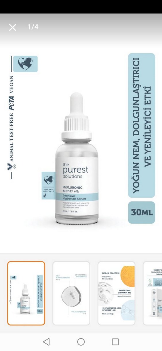 The Purest Solutions Hyaluronik Asit + B5 Serum - Görsel 2