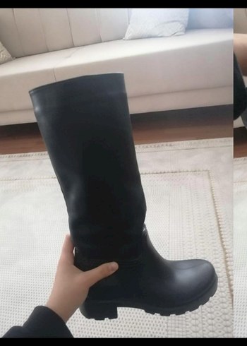 Siyah Deri Kadın Dizüstü Bot - Görsel 2