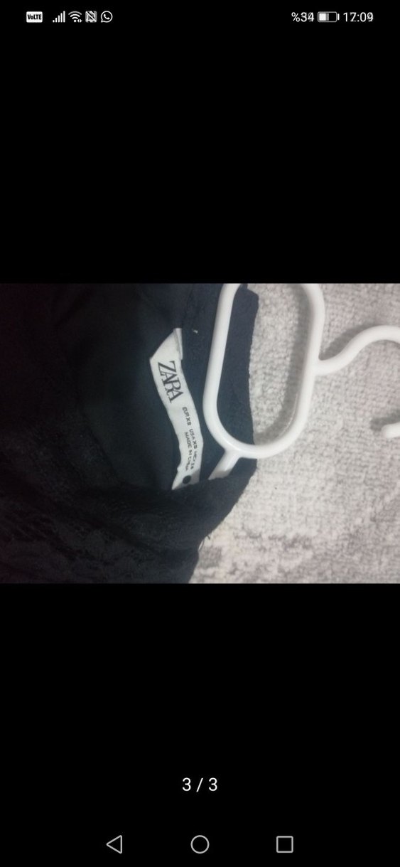 Zara Siyah Dantel Mini Elbise - Görsel 3