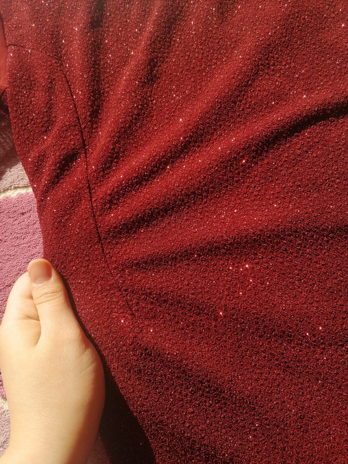 Bordo simli Kadın Elbise - Görsel 2