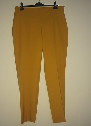 Hardal renkli kumaş pantolon 