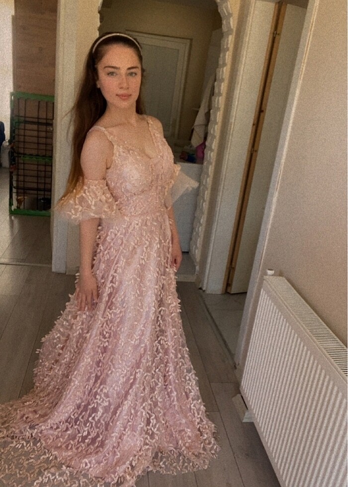 Pudra nişan elbisesi - Görsel 2