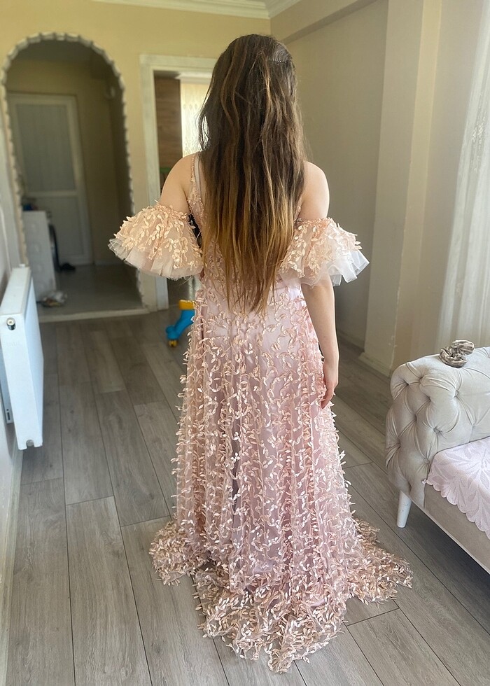 Pudra nişan elbisesi - Görsel 4