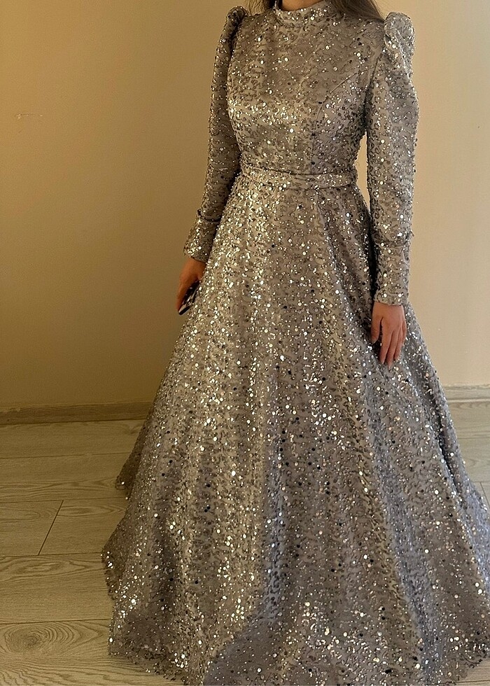 Tesettür nişan elbisesi - Görsel 2